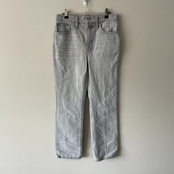 Madewell High Rise Denim Light Wash Casual Slim Demi-Boot Jeans Gray 27 - Picture 2 of 8
